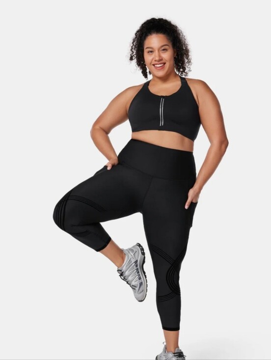Fanka Pants - Fanka Black Compression 7/8 Leggings, Ver. 1.0, W/pockets Sz 12-14 (Fanka 10/XL)